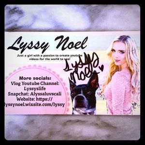 I am selling this card signed by lyssy Noel :)
